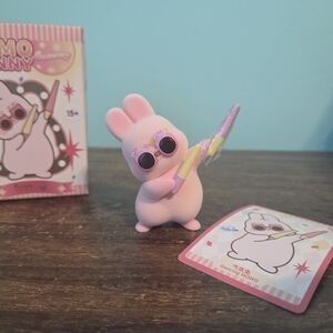 Pink Bunny Figurine with Sunglasses